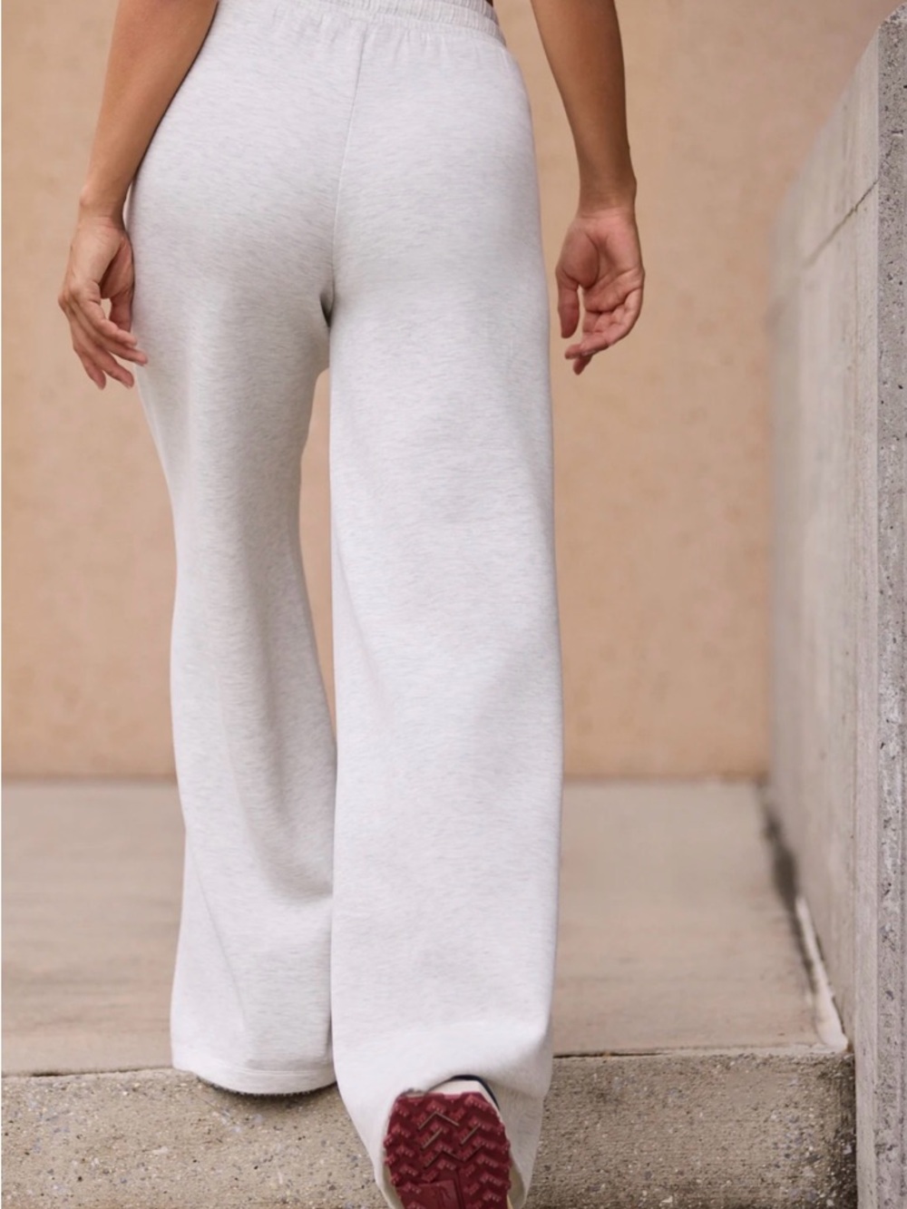 Altar'd State Wide-Leg Joggers in Off-White - Picture 3 of 6